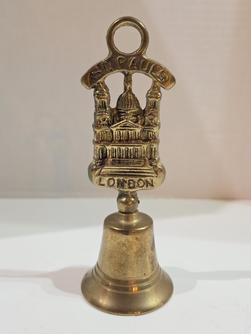 Vintage 1960s Solid Brass St. Paul’s Cathedral London Hand Bell | Mid-Century UK